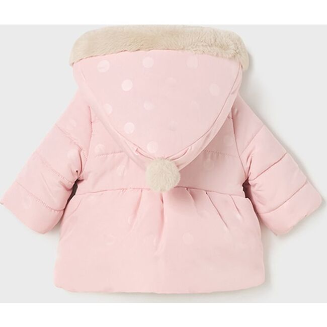 Faux Fur Reversible Coat, Pink - Coats - 3