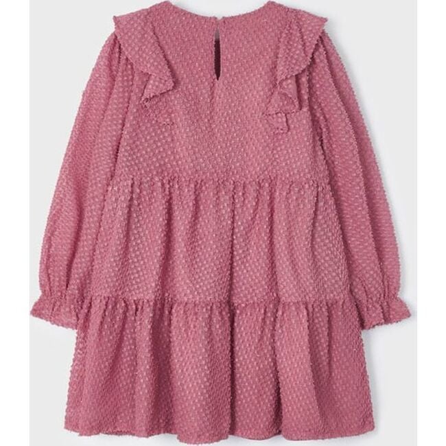 Rose Ruffle Plumeti Dress, Pink - Dresses - 3