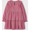 Rose Ruffle Plumeti Dress, Pink - Dresses - 3