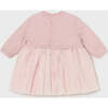 Pleated Knit Tulle Dress, Pink - Dresses - 3