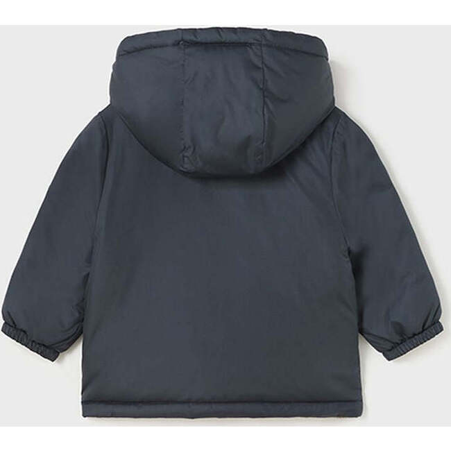 Hooded Reversible Coat, Grey - Coats - 4