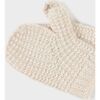 Floral Knit Winter Set, Beige - Hats - 5