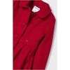 Collared Winter Overcoat, Red - Coats - 2