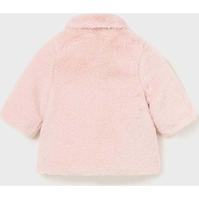 Faux Fur Coat, Pink - Coats - 3