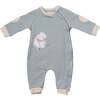 Polar Bear Graphic Babysuit, Green - Bodysuits - 1 - thumbnail