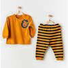 Tiger Graphic Outfit, Yellow - Mixed Apparel Set - 2