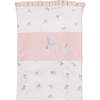 Kitten Print Bow Blanket, Pink - Blankets - 1 - thumbnail