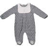 Kitten Polka Dot Babysuit & Bib, Grey - Bodysuits - 1 - thumbnail