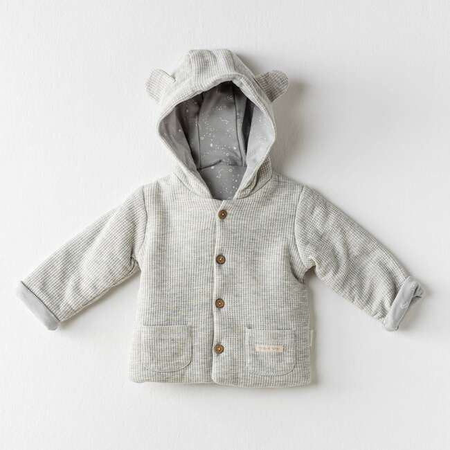 Hooded Penguin Jacket, Grey - Jackets - 2