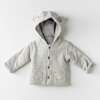 Hooded Penguin Jacket, Grey - Jackets - 2