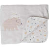 Bear Graphic Blanket, Beige - Blankets - 1 - thumbnail