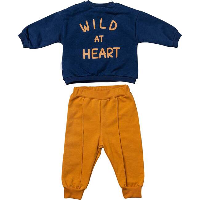 Bear Graphic Outfit, Navy - Mixed Apparel Set - 2