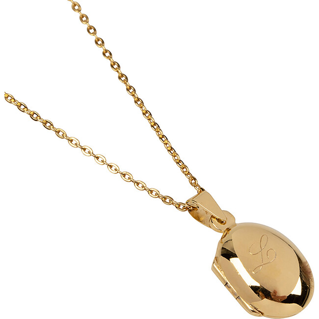 Children's Keep You Close To Me Locket Necklace, Gold Plated - Necklaces - 1