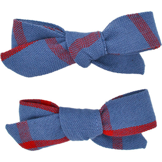 Folklore Small Bow Set in Steel Blue