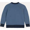 Merino Cashmere Crew Neck Sweater, Blue Denim & Navy - Sweaters - 2