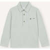 Long Sleeve Polo Shirt, Dolphin Grey - Polo Shirts - 1 - thumbnail