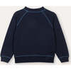 Raglan Sleeve Fleece Sweatshirt, Navy - Sweatshirts - 2