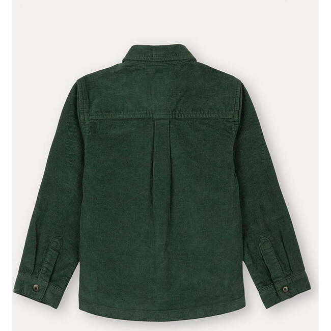 Long Sleeve Corduroy Shirt, Forest Green - Shirts - 2