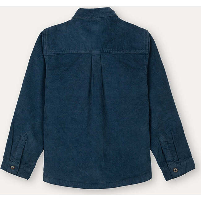 Long Sleeve Corduroy Shirt, Blue Denim - Shirts - 2