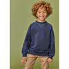 Raglan Sleeve Fleece Sweatshirt, Navy - Sweatshirts - 3