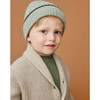 Merino Cashmere Ribbed Rolled-Up Beanie, Green - Hats - 4