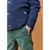 Merino Cashmere Collared Ribbed Cardigan, Navy - Sweaters - 5