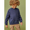 Raglan Sleeve Fleece Sweatshirt, Navy - Sweatshirts - 5