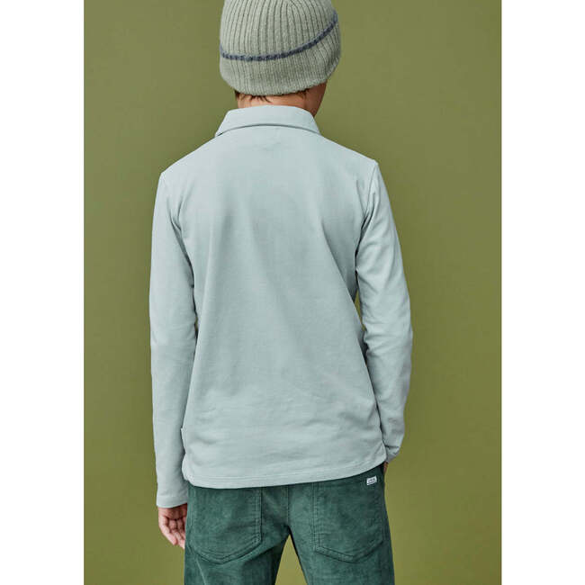 Long Sleeve Polo Shirt, Dolphin Grey - Polo Shirts - 5