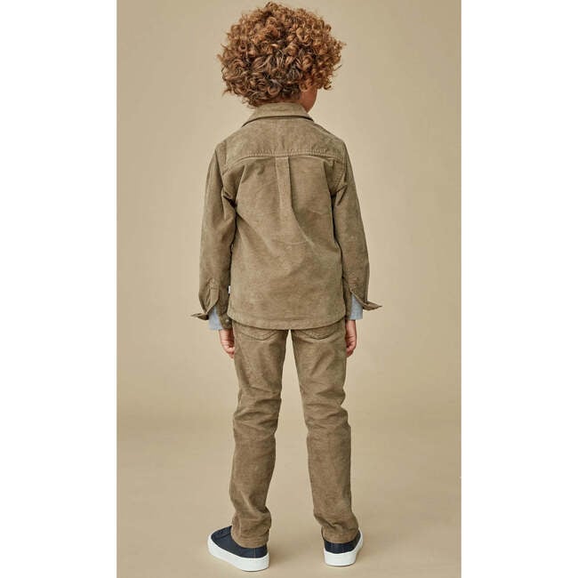 Long Sleeve Corduroy Shirt, Taupe - Shirts - 6