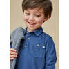 Long Sleeve Polo Shirt, Navy - Polo Shirts - 5