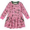 French Terry Print Sweatshirt Dress With Pockets, Botany - Dresses - 1 - thumbnail