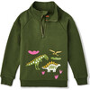 French Terry Print Half Zip Sweatshirt, Paleontology - Sweatshirts - 1 - thumbnail