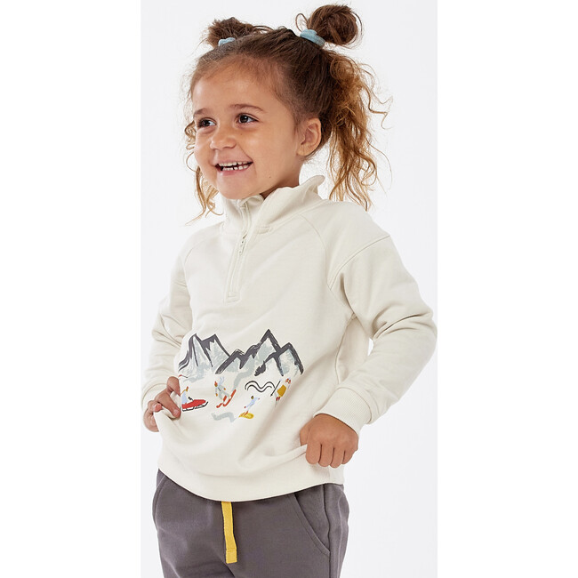 French Terry Print Half Zip Sweatshirt, Snow Sports - Sweatshirts - 2