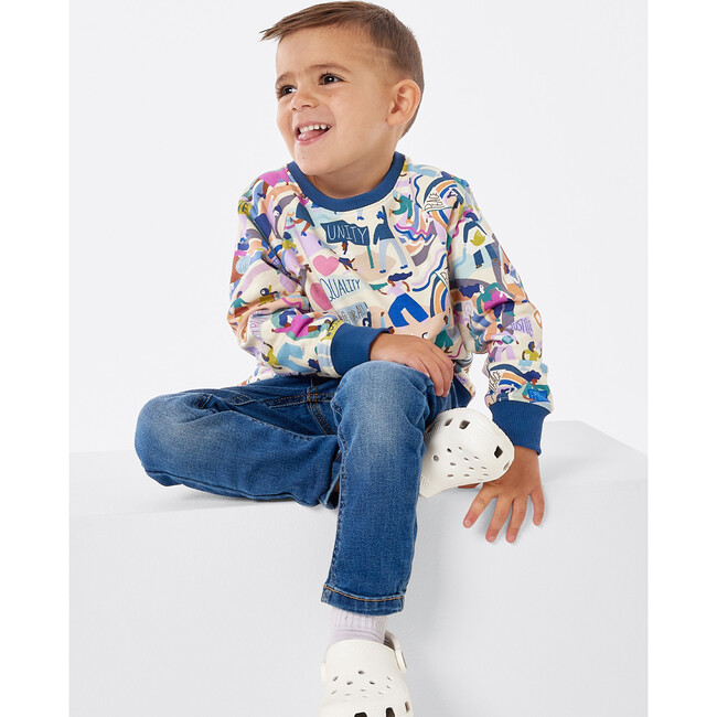 French Terry Print Relaxed Sweatshirt, Activism - Sweatshirts - 2