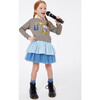 French Terry Print 2-Tier Tulle Sweatshirt Dress, Music - Dresses - 2