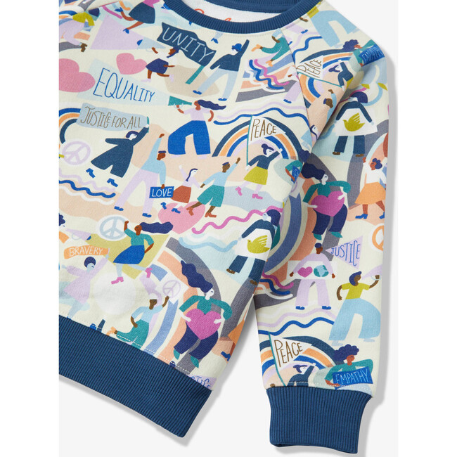 French Terry Print Relaxed Sweatshirt, Activism - Sweatshirts - 3