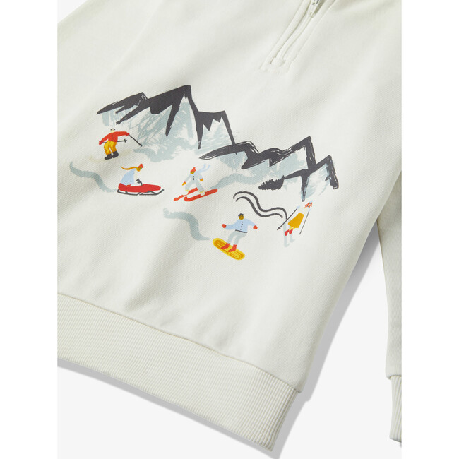 French Terry Print Half Zip Sweatshirt, Snow Sports - Sweatshirts - 3