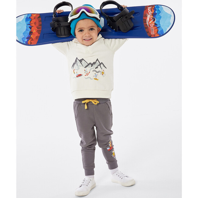 French Terry Print Half Zip Sweatshirt, Snow Sports - Sweatshirts - 5
