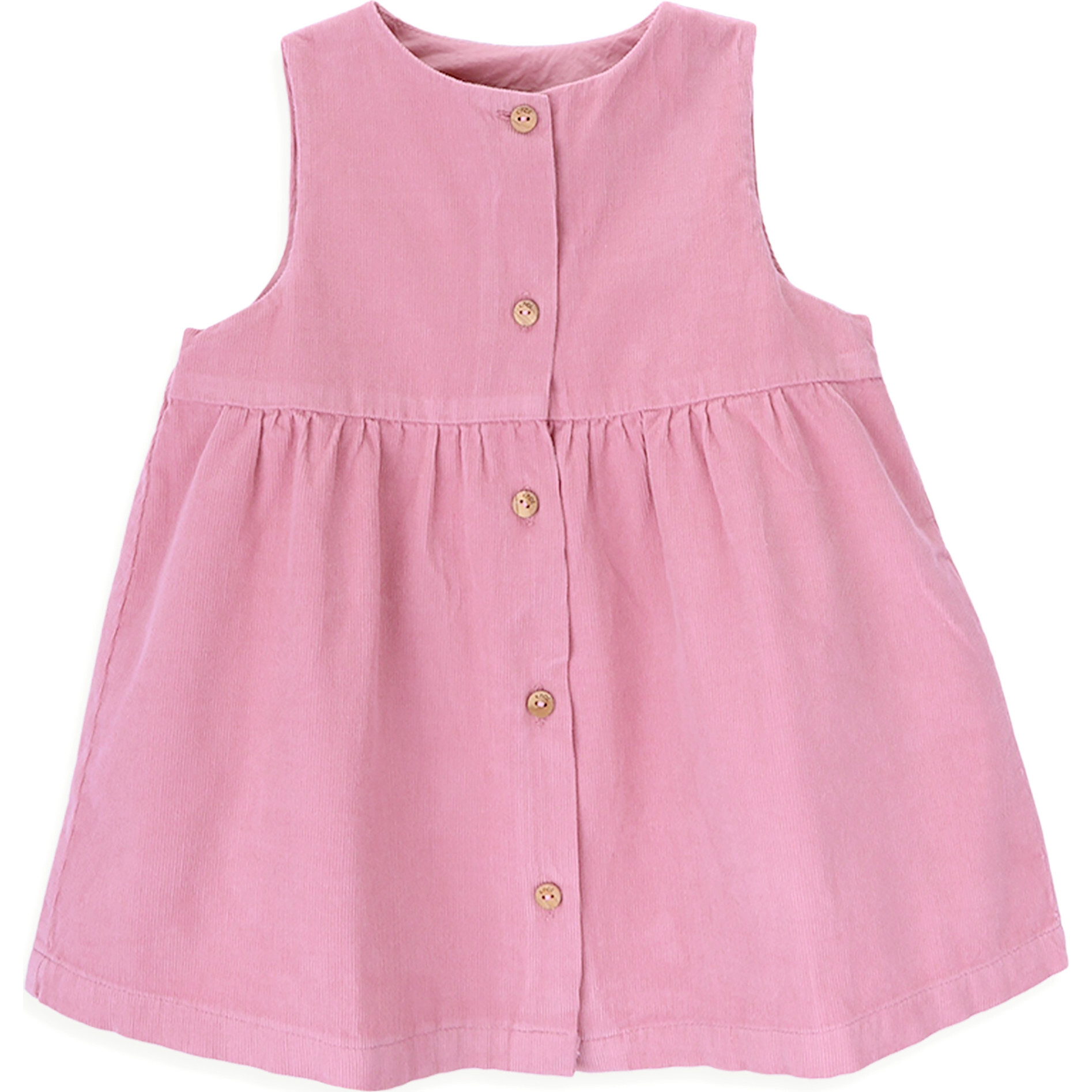 Baby Girl Corduroy Pinafore Dress, Pink - Knot Dresses | Maisonette