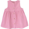 Baby Girl Corduroy Pinafore Dress, Pink - Dresses - 1 - thumbnail