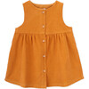 Baby Girl Corduroy Pinafore Dress, Yellow - Dresses - 1 - thumbnail