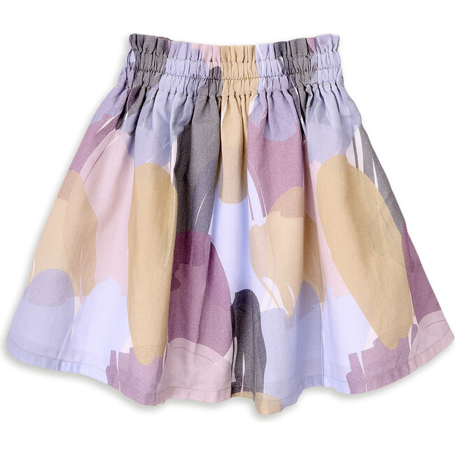 Rose Flannel Ruffle Waist Skirt, Purple