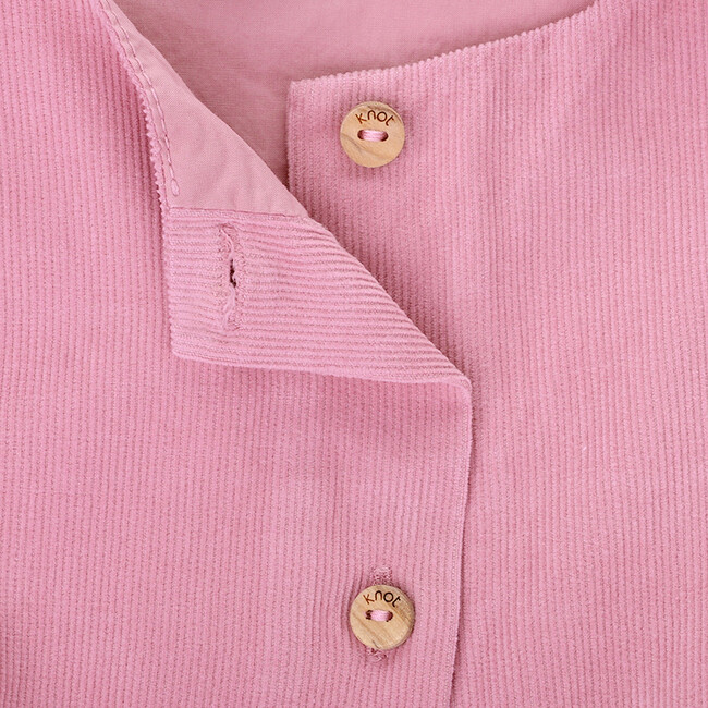 Baby Girl Corduroy Pinafore Dress, Pink - Dresses - 2