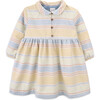 Jane Flannel Long Sleeve Dress, Stripes - Dresses - 1 - thumbnail