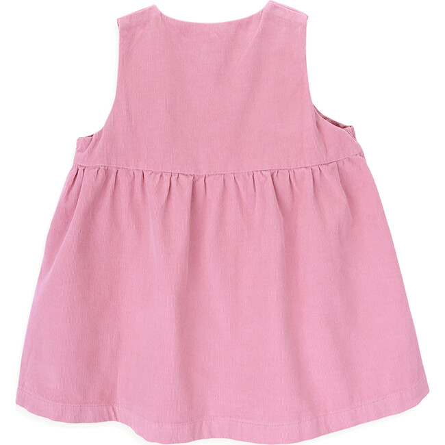 Baby Girl Corduroy Pinafore Dress, Pink - Dresses - 3