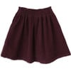 Graciela Corduroy Ruffle Waist Skirt, Burgundy - Skirts - 3