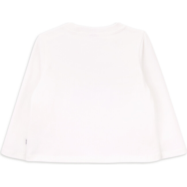 Birdie Round Neck Long Sleeve T-Shirt, White - T-Shirts - 3