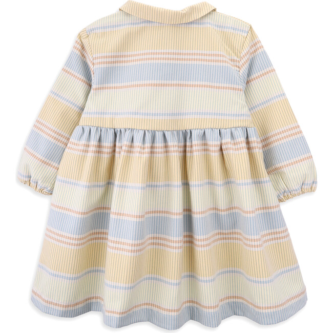 Jane Flannel Long Sleeve Dress, Stripes - Dresses - 3