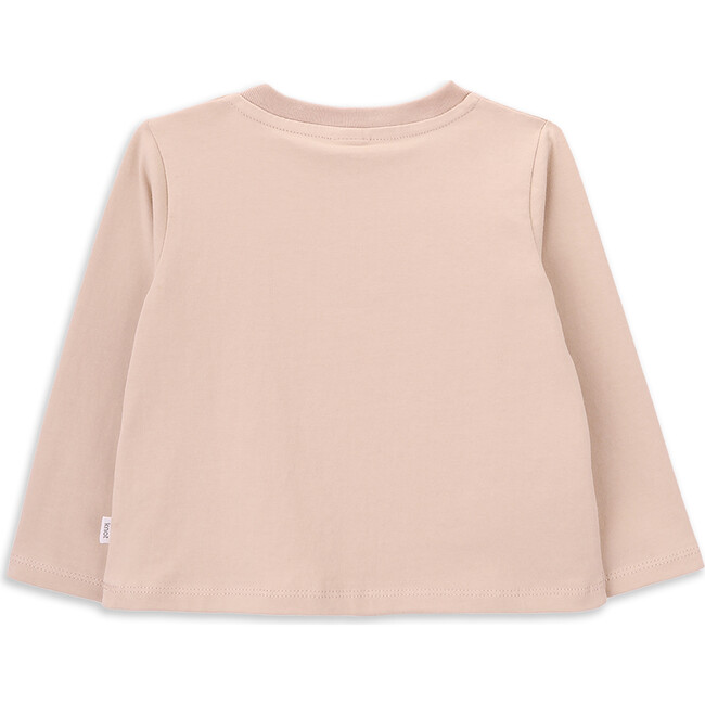 Bee Round Neck Long Sleeve T-Shirt, Beige - T-Shirts - 3