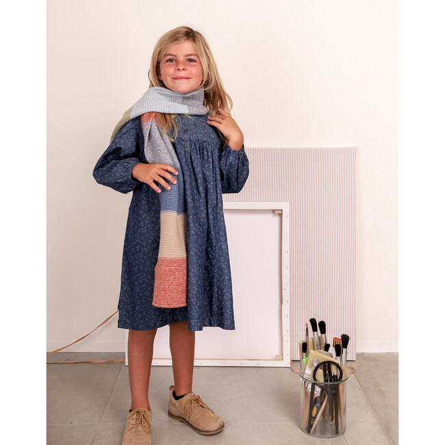Jaqueline Long Sleeve Dress, Blue - Dresses - 4